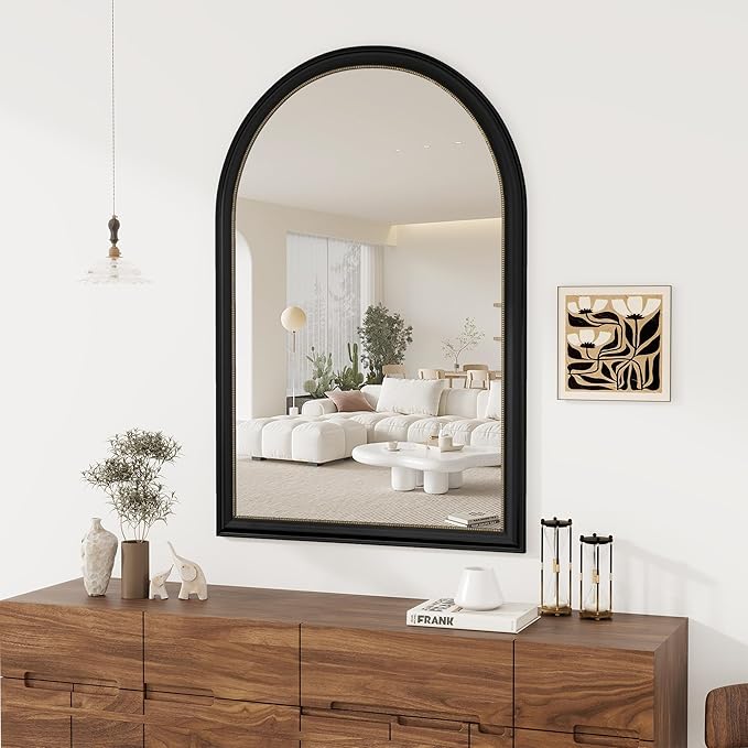 Axeman 32x48 Arched Wall Mirror, Decorative Bathroom Mirror, Traditional by Axeman