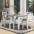 Merax 6-Piece Wooden Rectangular Dining Table Set by Merax