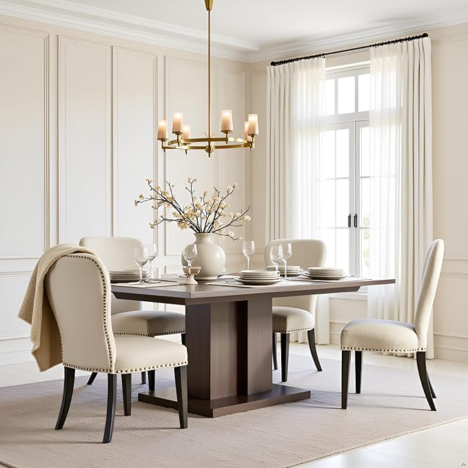 Alaterre Furniture Savoy Upholstered Dining Chairs – Set of 2 Parsons Style - Image 7