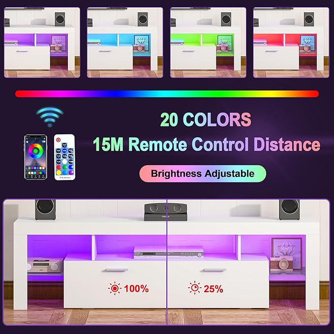 Clikuutory Modern Lighting 63 inch TV Stand - Image 3