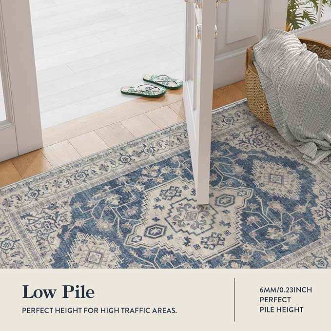 Lahome Oriental Small Area Rug, 2x4 Washable Entryway Rug Non-Slip Ultra-Thin - Image 6