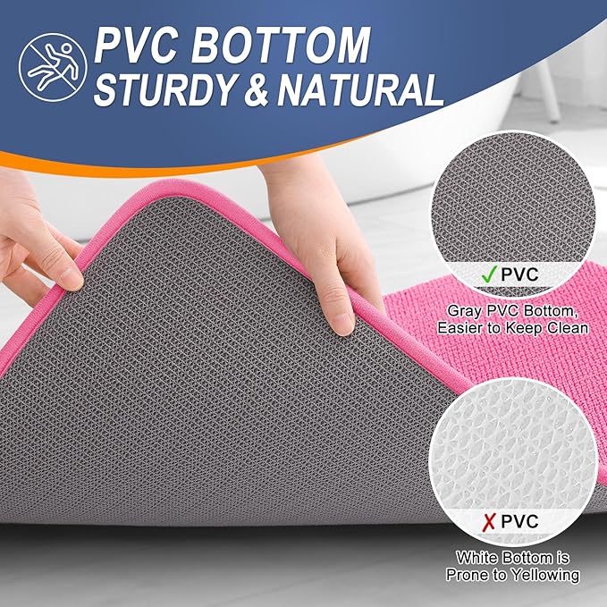 OLANLY Thick Memory Foam Bath Mat Rug 24x16, Extra Soft Absorbent Bathroom Rug - Image 4
