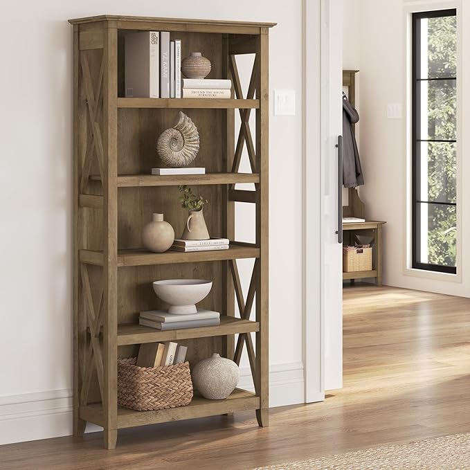 Bush Furniture Tall 5 Shelf Bookcase - Image 2