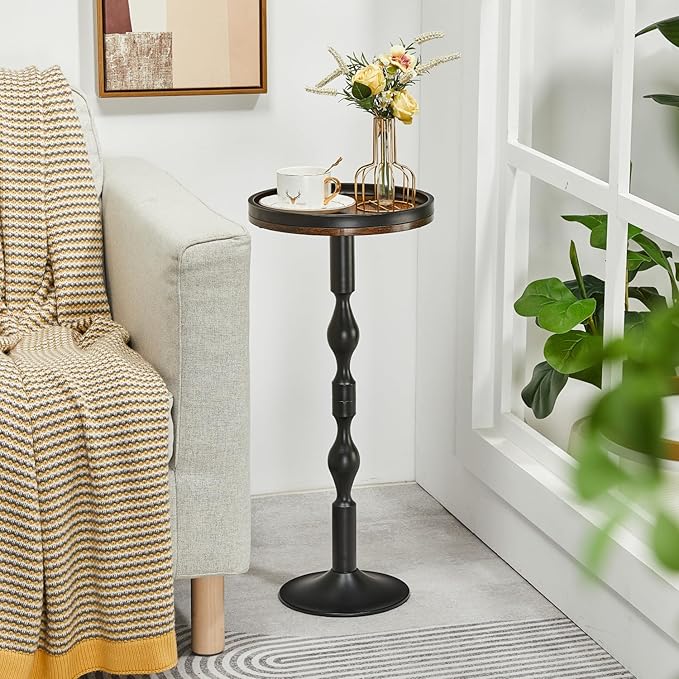 Small Round Drink Table, Pedestal Tables, Small Round Side Table - Image 6