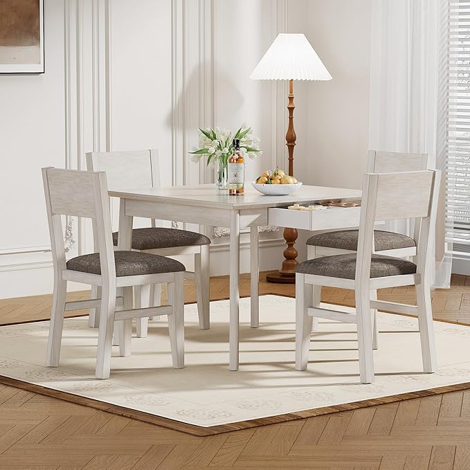 5-Piece Square Dining Table Set by Peatuk
