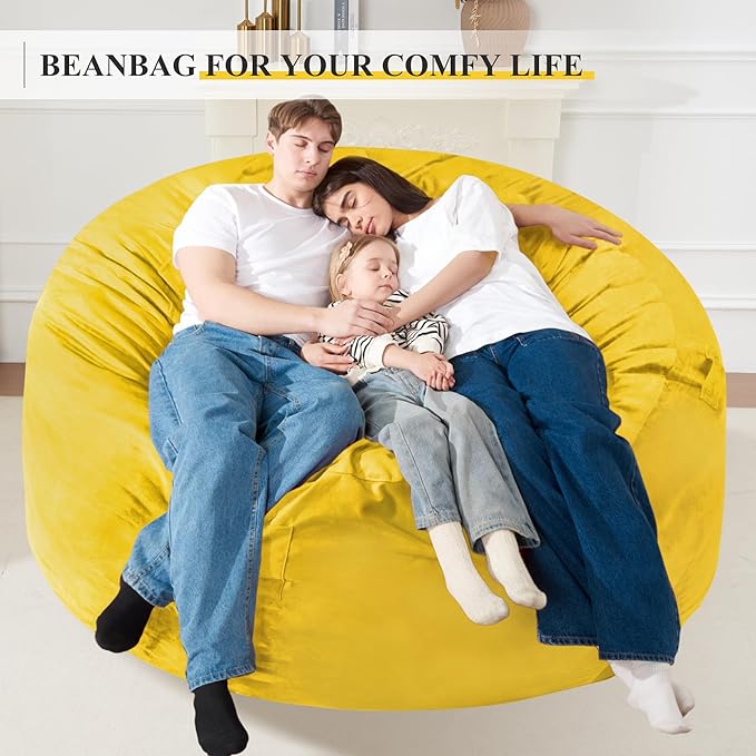 Homguava 6 FT Bean Bag Chair: 6' Bean Bags - Image 3