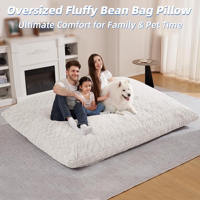 HABUTWAY 4 in 1 Bean Bag Chair, Giant Memory Foam Filling Bean Bag Sofa - Image 4