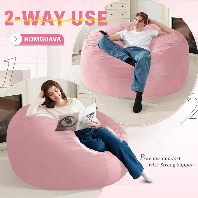 Homguava 4 FT Bean Bag Chair: 4' Bean Bags - Image 5