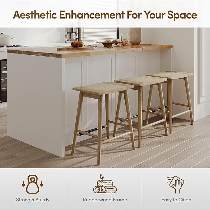 Thor Wicker Counter Height Wooden Counter Stool - Image 9