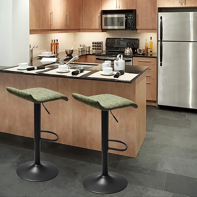 Finnhomy Bar Stools Set of 2 Counter Height, Swivel Barstools - Image 2
