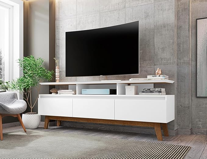 Manhattan Comfort Yonkers 71 Inch Mid Century Modern TV Stand - Image 4