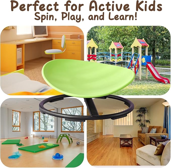 Kids Sensory Spinning Chair for Autism Ages 3+, Sit and Spin Swivel Chair for - Image 8