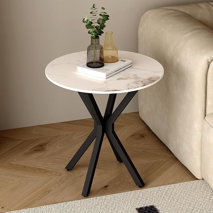 Round Side Table Set of 1, Modern Stylish End Table - Image 2