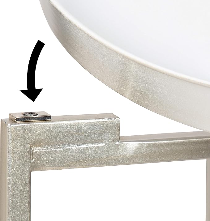 Kate and Laurel Celia Round Metal Foldable Tray Accent Table - Image 6