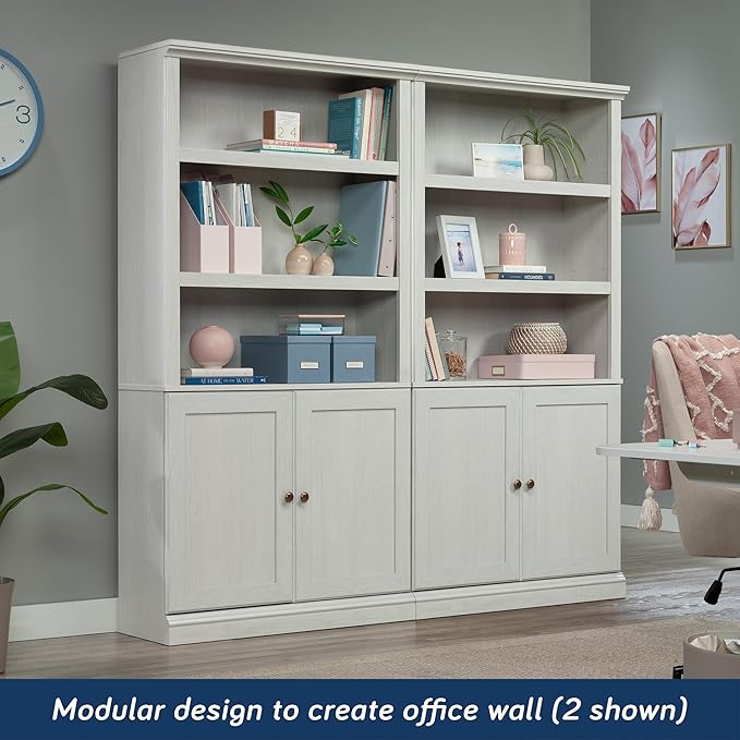 Sauder Miscellaneous Storage Library, Glacier Oak Finish - Image 6