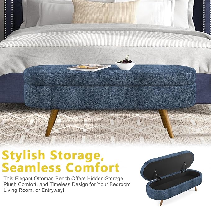 NicBex Ottoman Bench with Storage - Image 4
