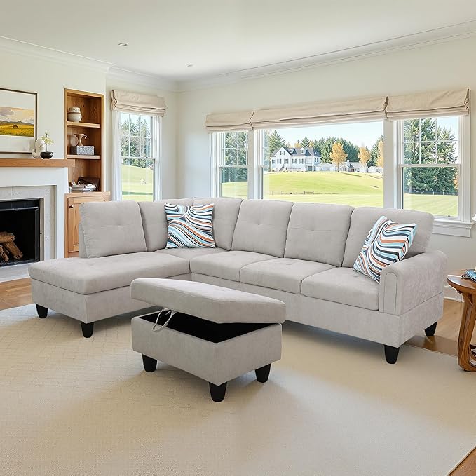 NicBex Sectional Couch 3 Pieces Sofa Set - Image 2