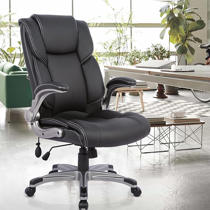 COLAMY High Back Executive Office Chair- Ergonomic Home Computer Desk Leather - Image 8