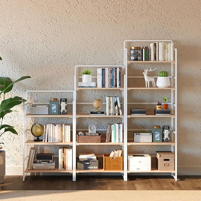 4NM No Assembly Folding Bookshelf, 4-Shelf 54" H Collapsible Foldable Bookcase - Image 6