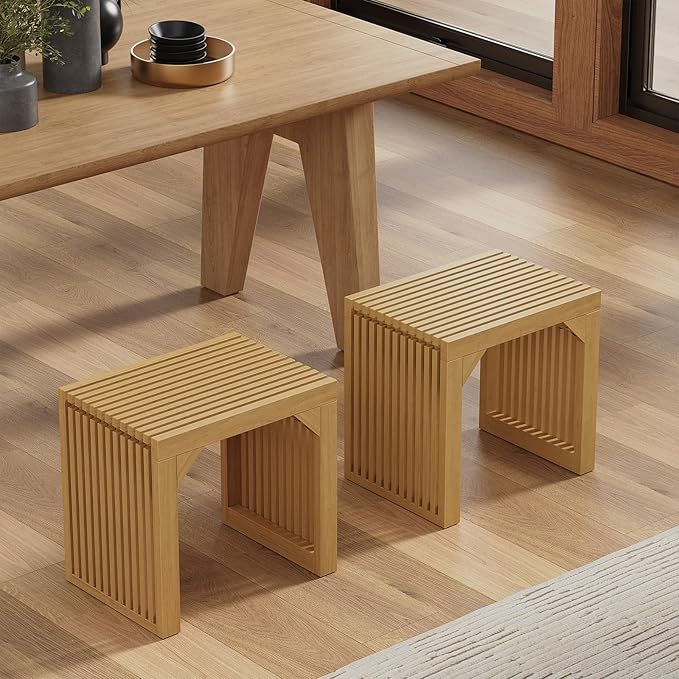 ROOMTEC 18" Dining Bench, Indoor Wood Bench - Image 2