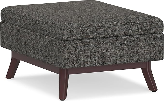 SIMPLIHOME Owen 34 inch Wide Mid Century Modern Rectangle Coffee Table Storage by SimpliHome