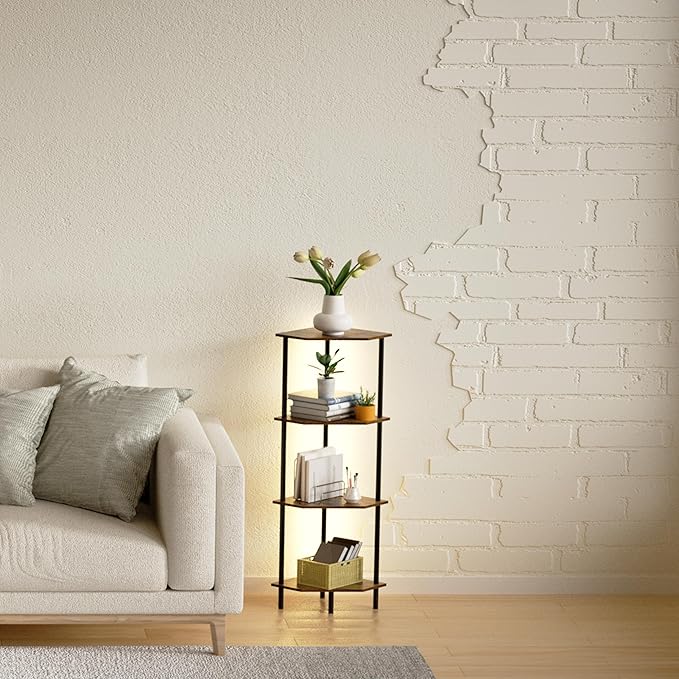 Corner Shelf Stand, Storage Standing Shelf Unit - Image 3