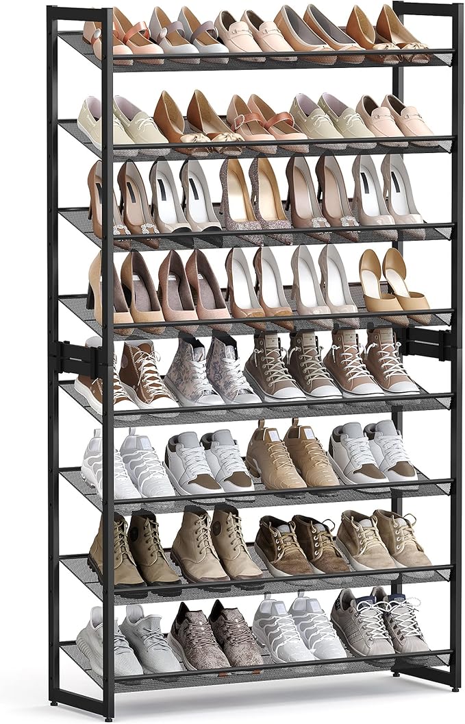 SONGMICS Shoe Rack, 8-Tier Shoe Organizer, Metal Rack by SONGMICSbySONGMICSHOME