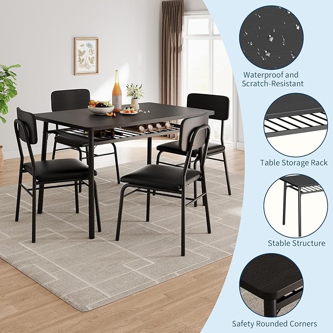 GAOMON 5-Piece Dining Table Set - Image 6