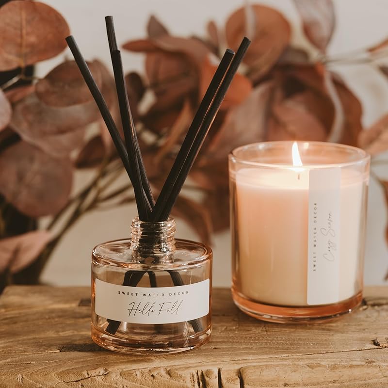 Sweet Water Decor Hello Fall Reed Diffuser, Cozy Autumn Home Scent - Image 6