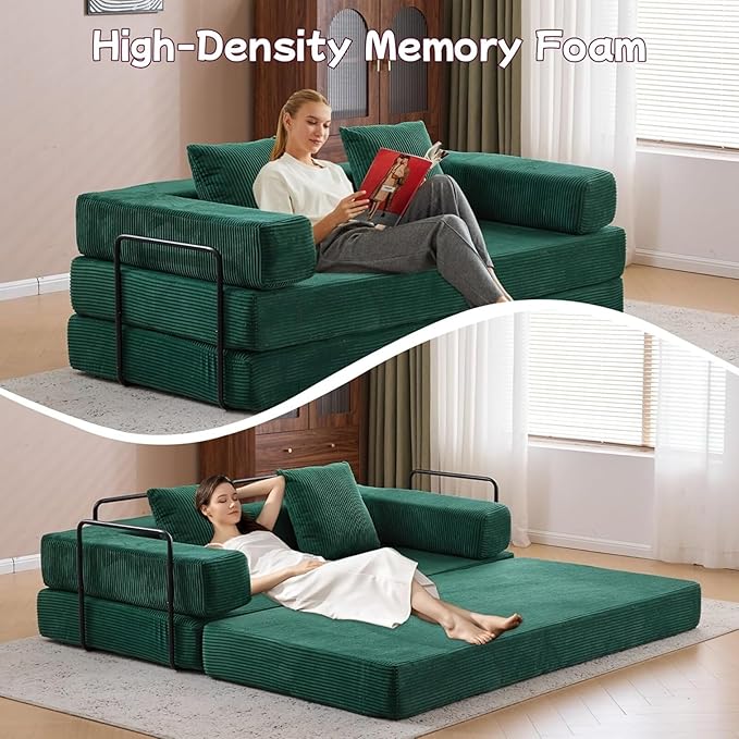 Convertible Sofa Bed, Compression Futon Sofa - Image 7