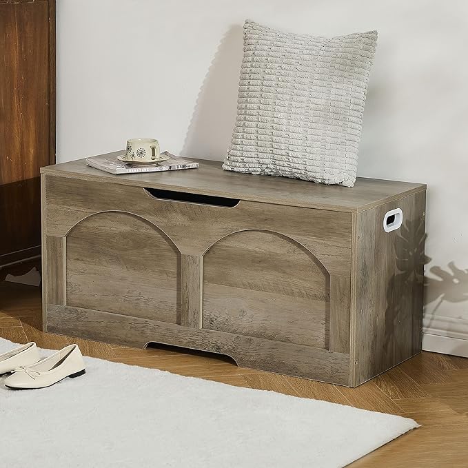 Storage Bench, 39.4" Storage Trunk, Storage Chest - Image 2