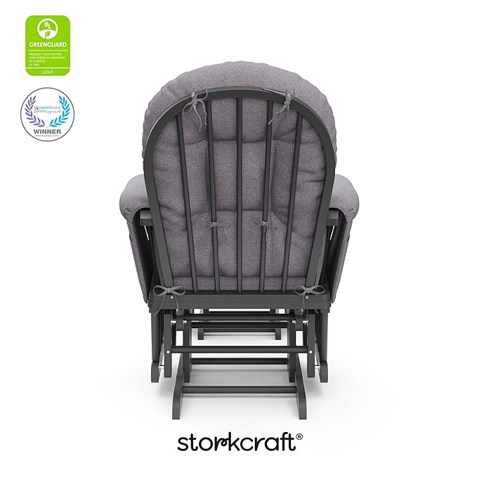 Storkcraft Premium Hoop Glider & Ottoman — GREENGUARD Gold Certified Nursery - Image 8
