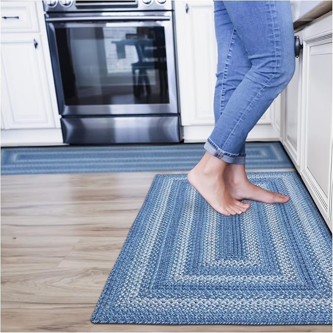 Homespice Denim Premium Jute Braided Area Rug, 22 x 72 Rectangular Hall Runner - Image 9