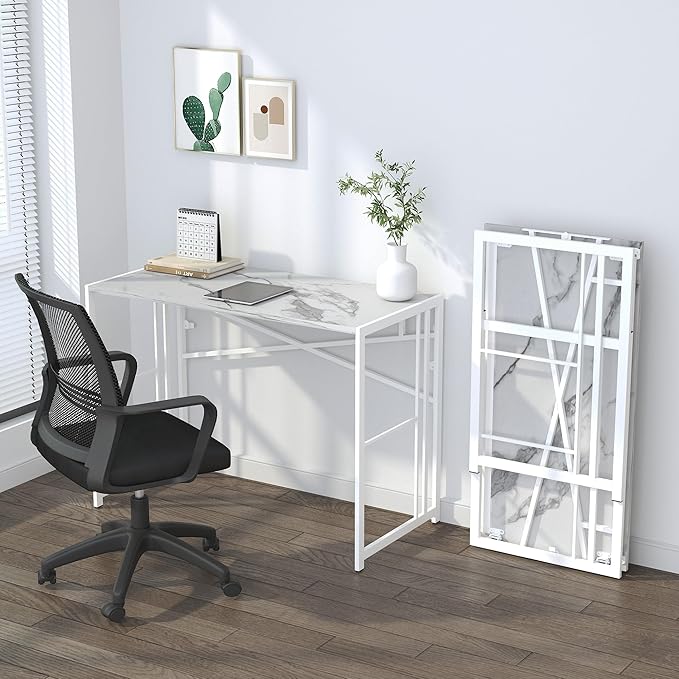 Folding Computer Desk 40 inch Writing Gaming Computer Camping Desk, No Assembly - Image 8