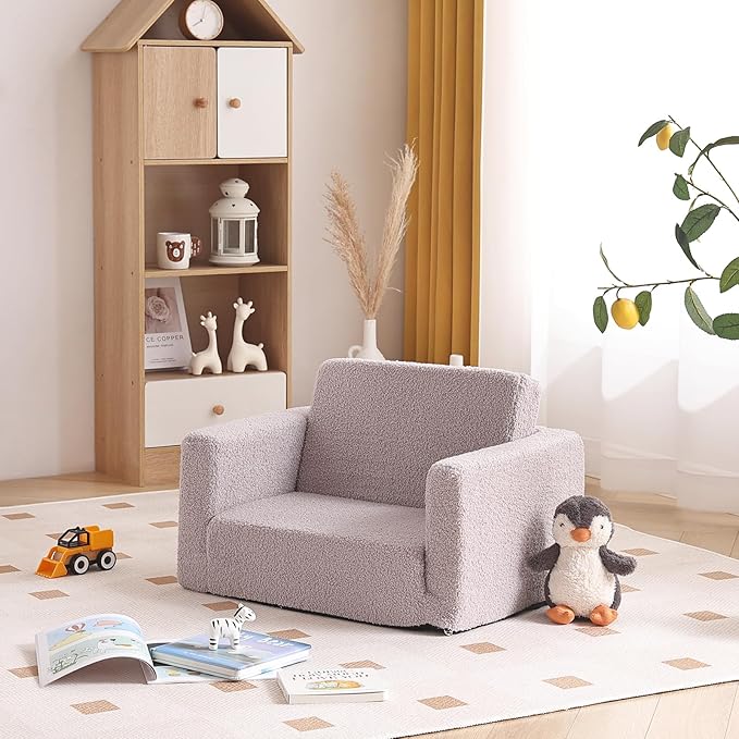 Tiita Kids Sofa, 2-in-1 Todder Couch, Convertible Children Couch to Lounger - Image 7