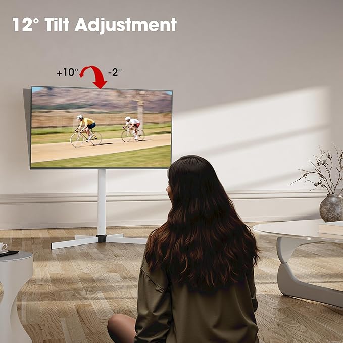 Modern Minimalist Swivel Floor TV Stand - Image 2