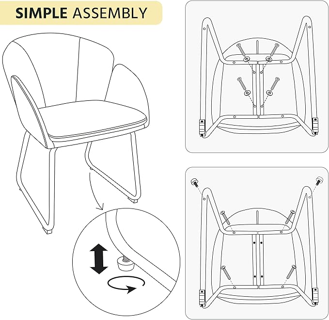 Yaheetech Modern Velvet Vanity Chair Armchair, Flower Shaped Makeup Chair - Image 9