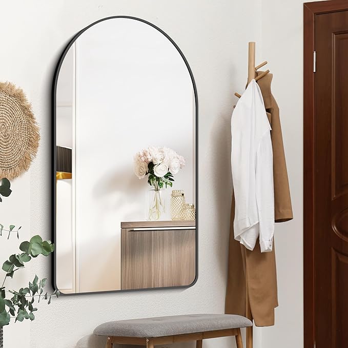 FORBATH Arched Mirror 30x50 Inch, Hanging or Leaning Against Wall - Image 6