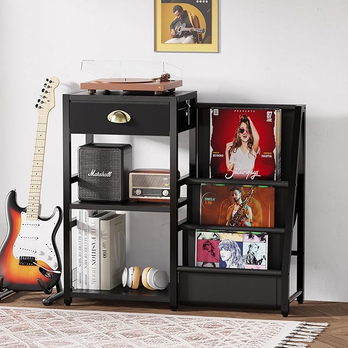 End Table with Vinyl Record Storage - Image 2