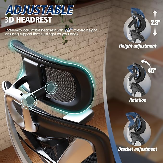 GABRYLLY Ergonomic Office Chair, Big and Tall Mesh Chair - Image 5