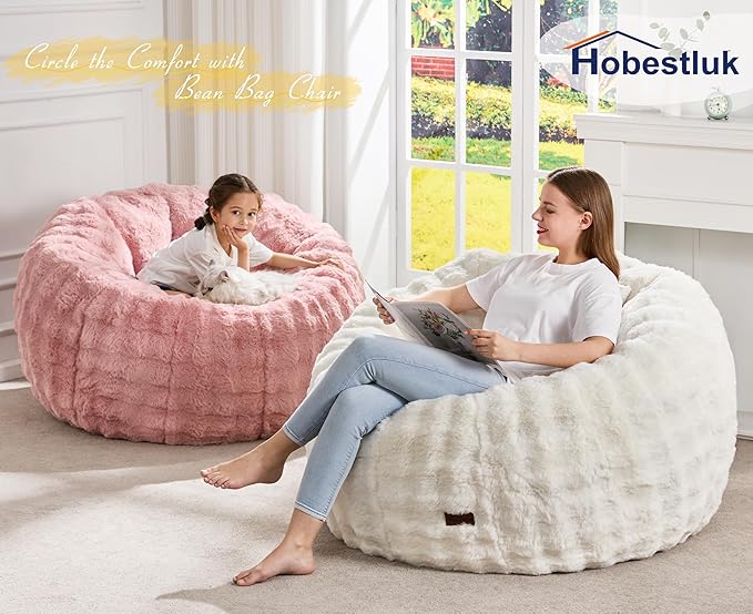 Hobestluk Bean Bag Chair Oversized Bean Bag Chair - Image 7