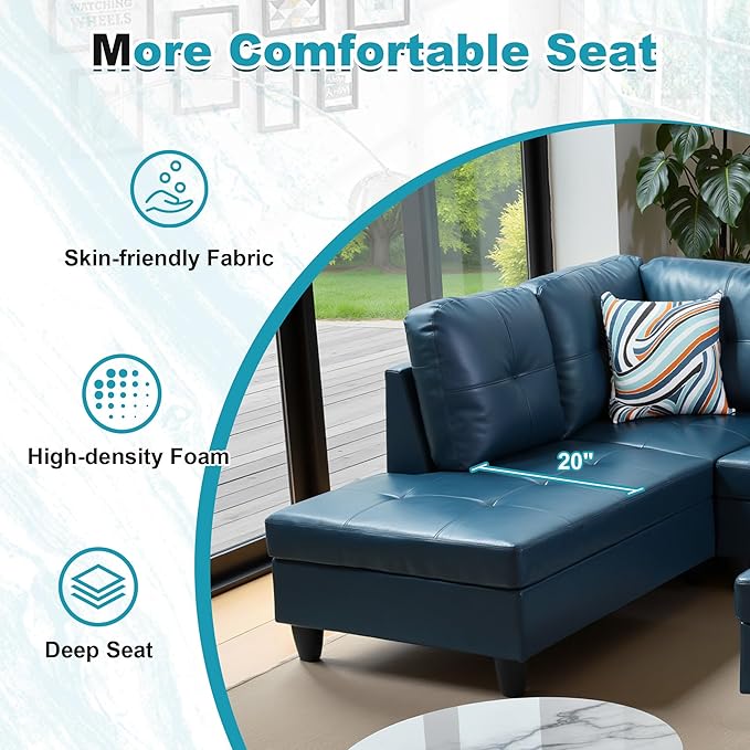 103.5" Oversized Sectional Couch, L Shaped Couch - Image 5