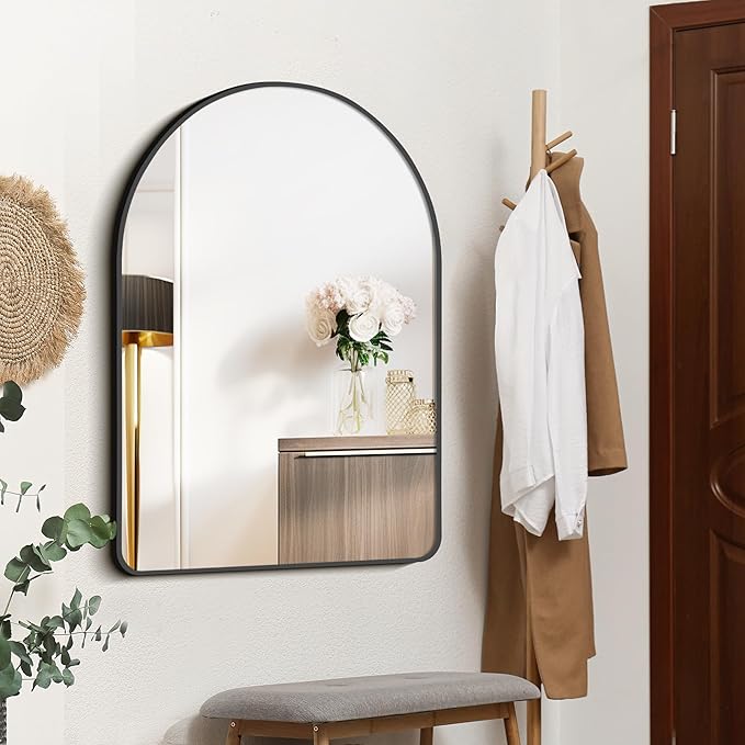 FORBATH Arched Mirror 30x40 Inch, Hanging or Leaning Against Wall - Image 6