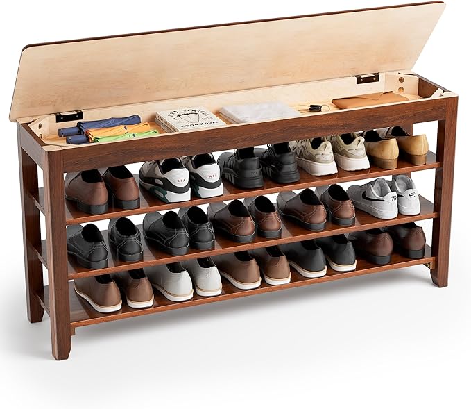Shoe Storage Bench for Entryway by ENPKLUTE