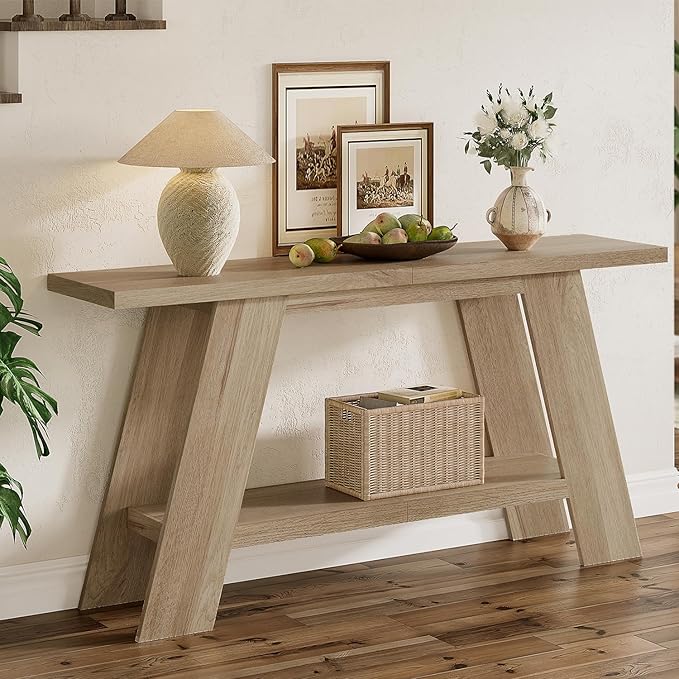 Treocho 63 Inch Long Farmhouse Console Tables by Treocho