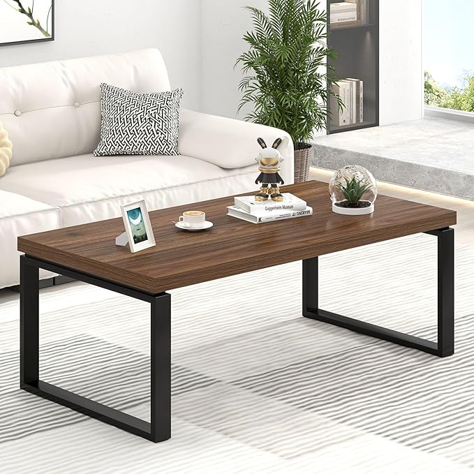 EXCEFUR Modern Coffee Table, Industrial Center Table - Image 3