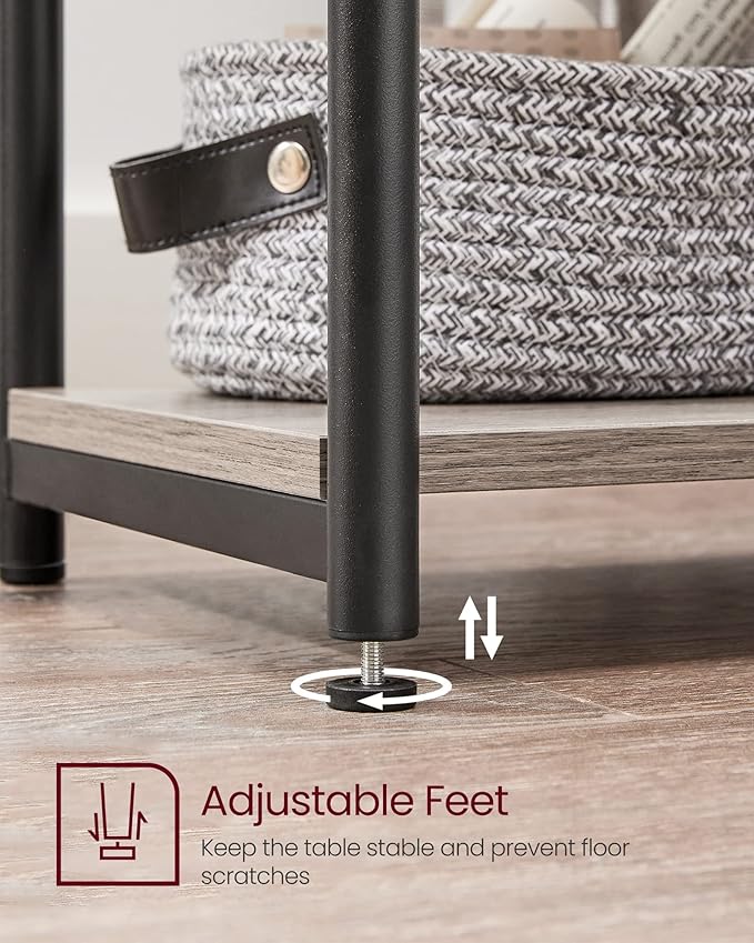 VASAGLE Side Table, Small End Table, Tall Nightstand - Image 8