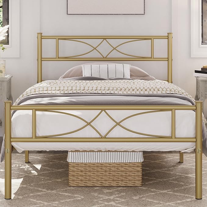 Yaheetech Twin Metal Bed Frame, Platform Bed Frame, Mattress Foundation by Yaheetech