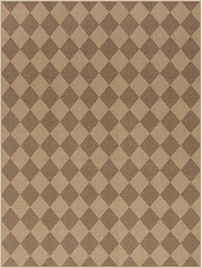 Lahome Checkered Easy Jute Rug, 9x12 Washable Dining Room Rug Indoor Outdoor - Image 8