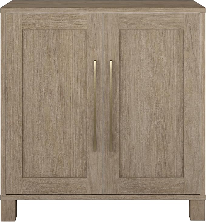 Henn&Hart 28" Wide Rectangular Accent Cabinet in Weathered Gray, - Image 4